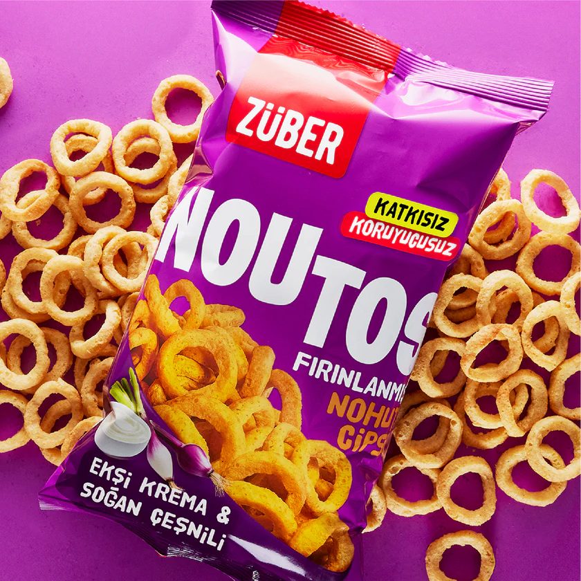 Züber Noutos Nohut Cipsi Ekşi Krema ve Soğan Çeşnili 55 gr