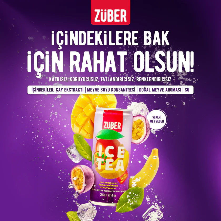 Züber Ice Tea Tropik Meyve 250ml 250ml