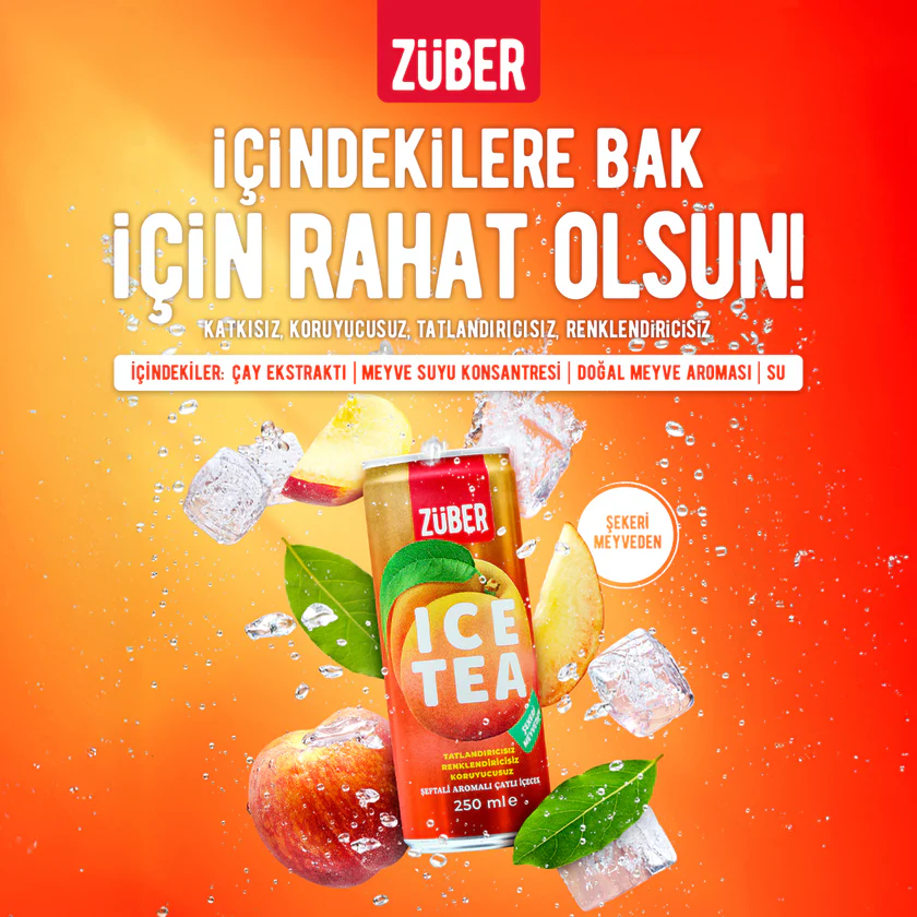 Züber Ice Tea Şeftali Aromalı 250ml