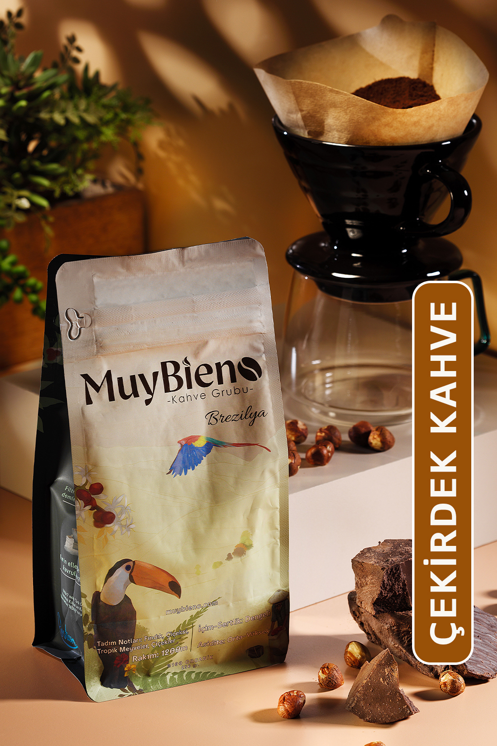 MuyBieno Brezilya Suldeminas 250 gr. Çekirdek Kahve