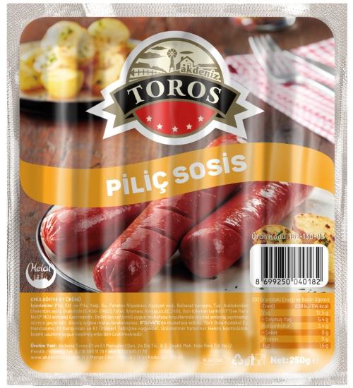 Akdeniz Toros Piliç 5'Li Sosis 225 Gr