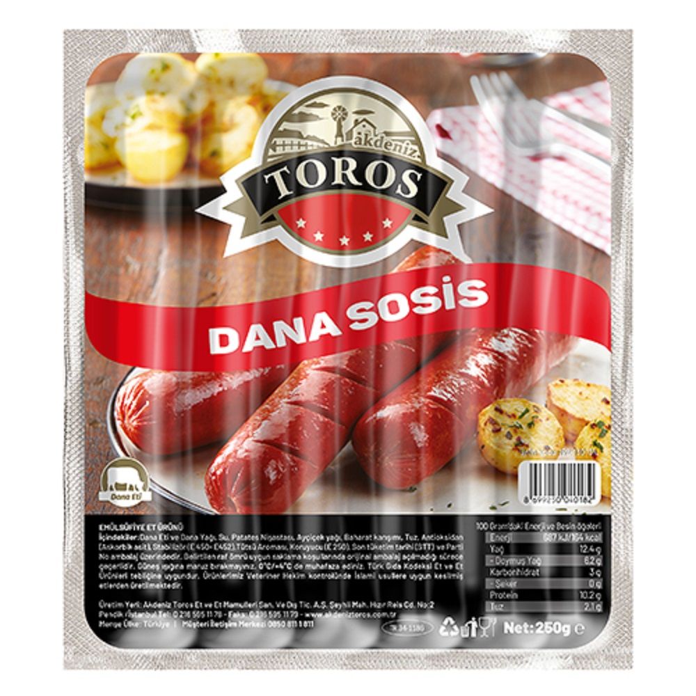 Akdeniz Toros Dana 5'Li Sosis 250 Gr